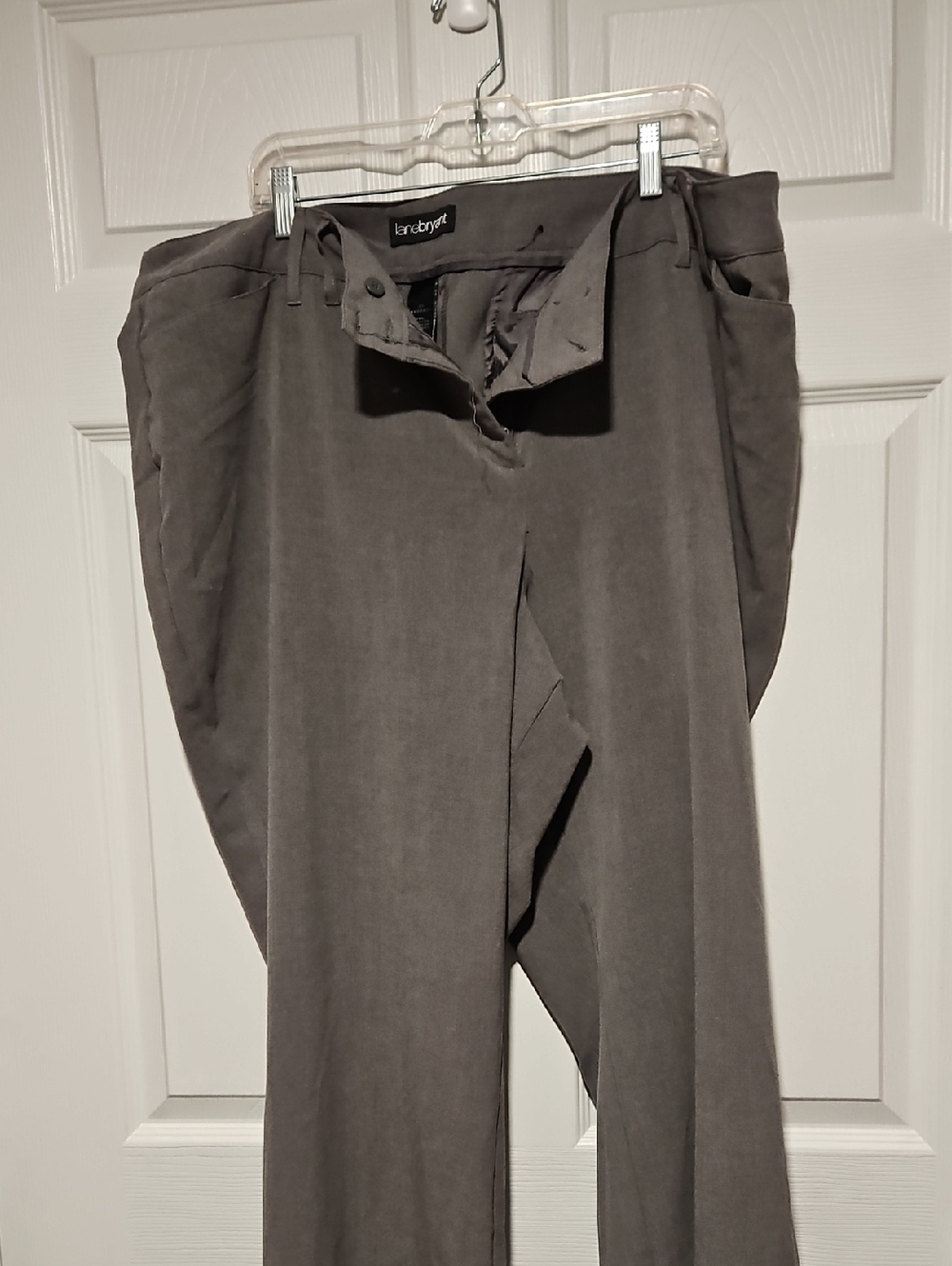 Lane Bryant Gray Straight-Leg Trousers